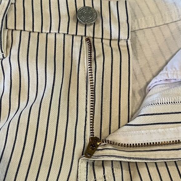 FRAME LE CROP MINI BOOT PINSTRIPE‎ JEANS IN COBALT MULTI NWT WOMEN'S SIZE 25 - Picture 9 of 16